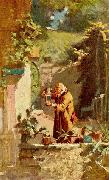 Carl Spitzweg Der Herr Pfarrer als Kakteenliebhaber painting